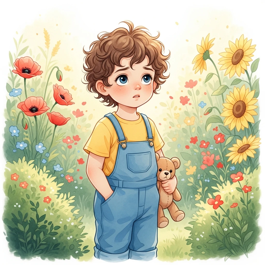 Sam Finds His Family - Bedtime story cover illustration