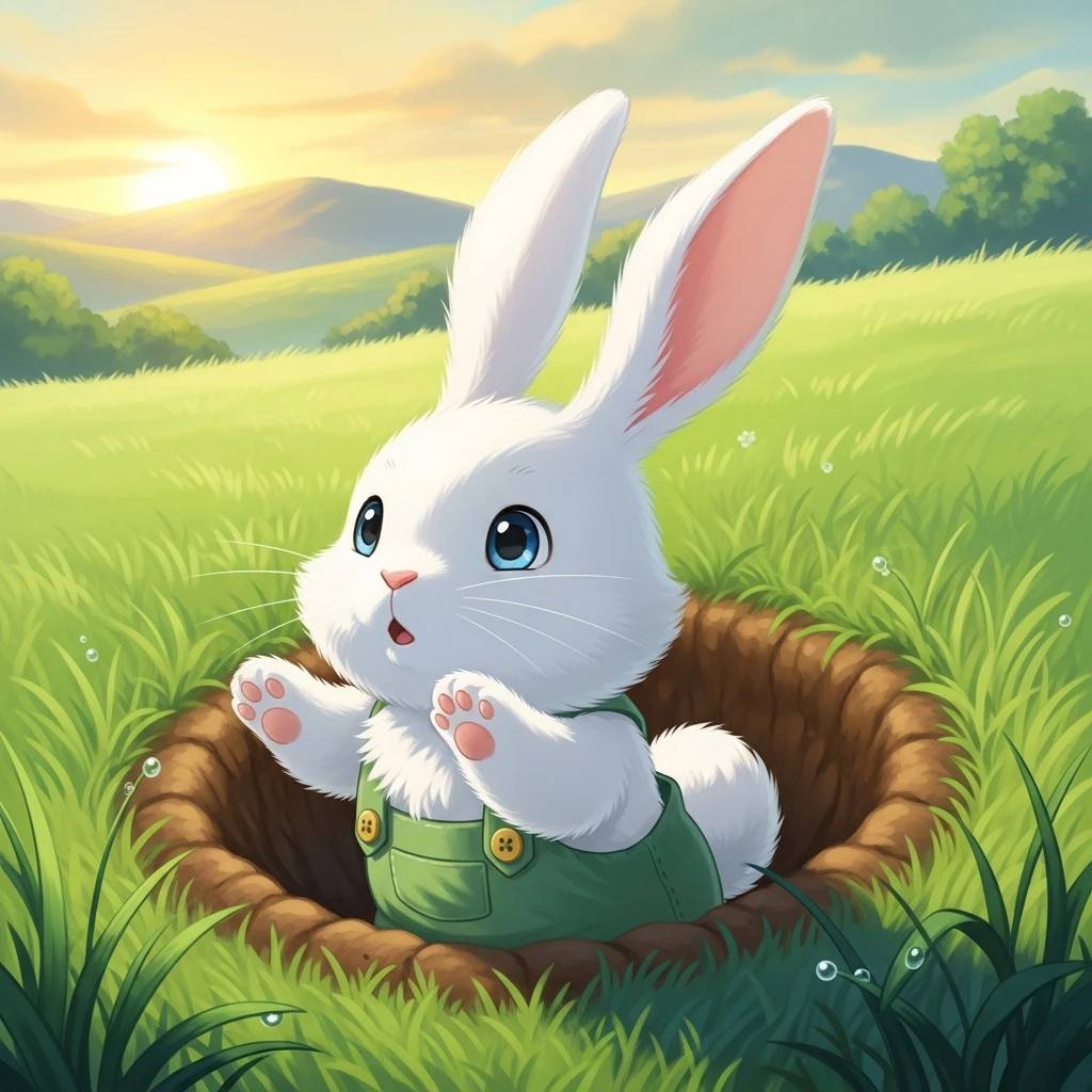 Barnaby's Happy Flowers - Bedtime story cover illustration