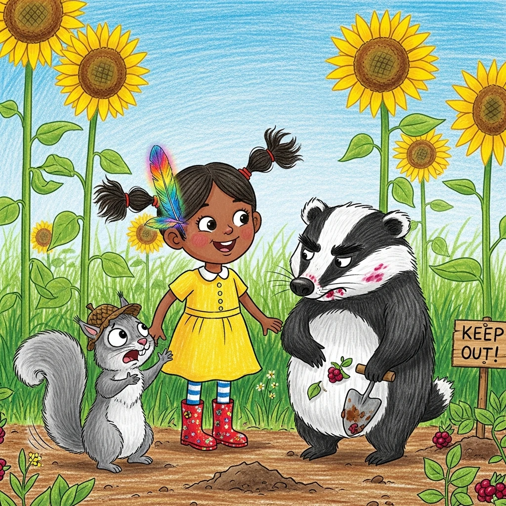 The Whispering Feather - Bedtime story cover illustration