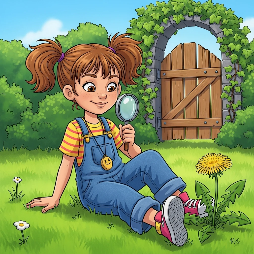 The Whispering Garden's Secret - Bedtime story cover illustration