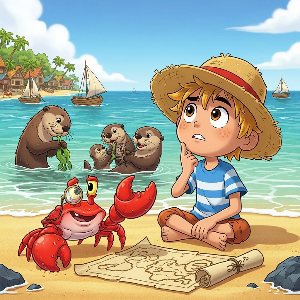 Kai and the Seaweed Homes - Bedtime story cover illustration