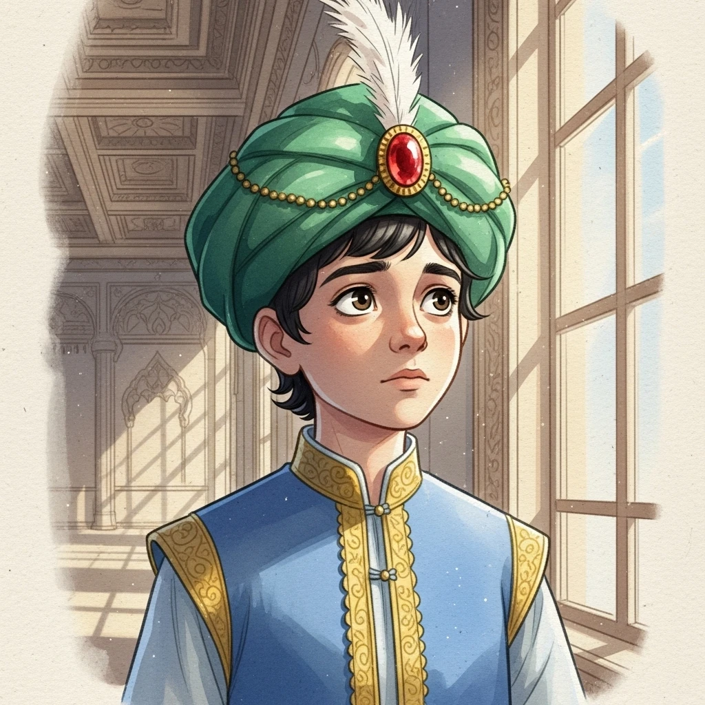 The Prince, The Dancer, and The Pink City - Bedtime story cover illustration