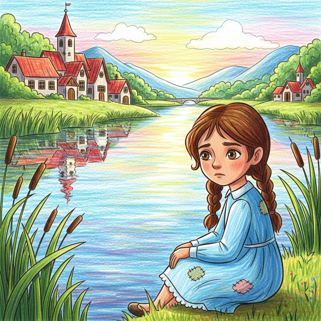 Mira and the Whispering Light - Bedtime story cover illustration