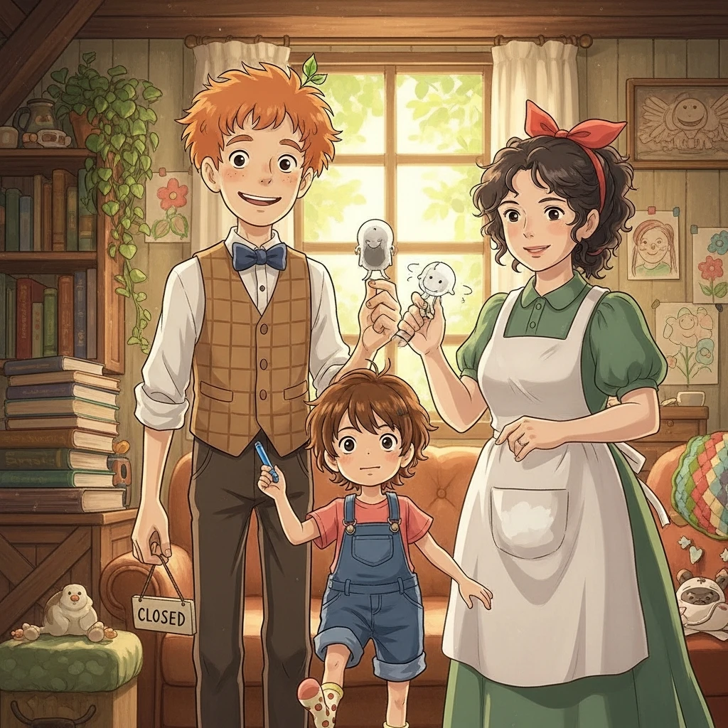 The Puddlefoot Family's Giggle-Juice Adventure! - Bedtime story cover illustration