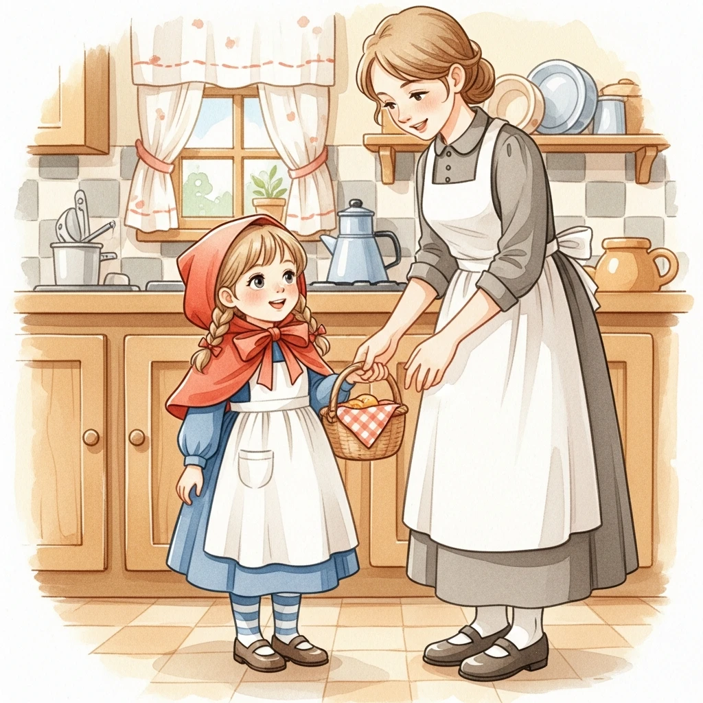 Little Red's Big Search - Bedtime story cover illustration