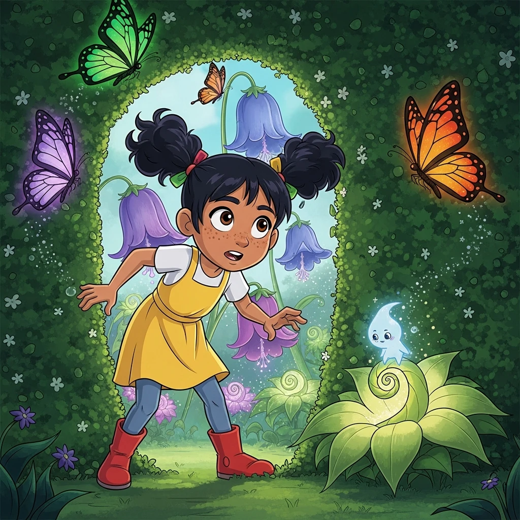 Raquel and the Shy Moonbeam - Bedtime story cover illustration