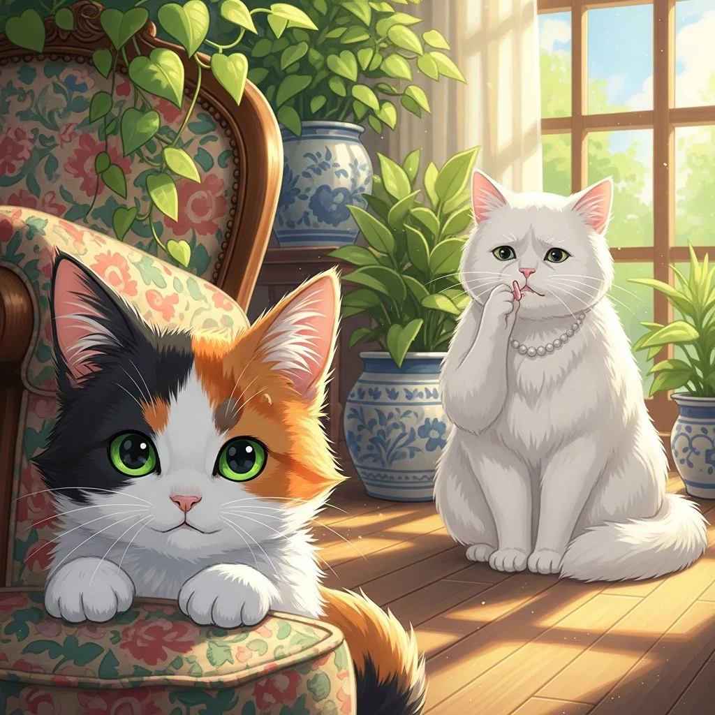 Mia and the Great Ginger Mystery - Bedtime story cover illustration