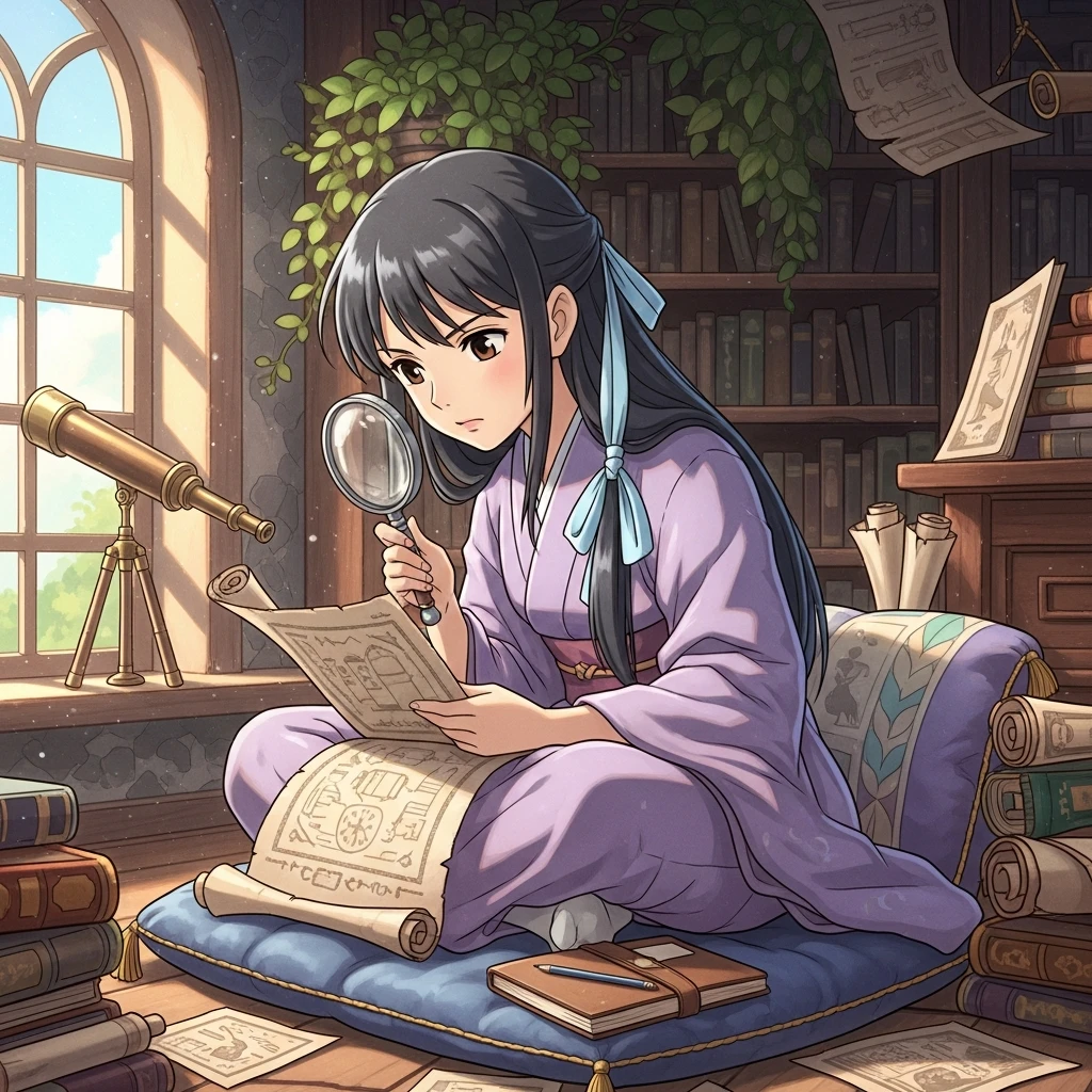 The Mystery of the Moonpetal Bloom - Bedtime story cover illustration