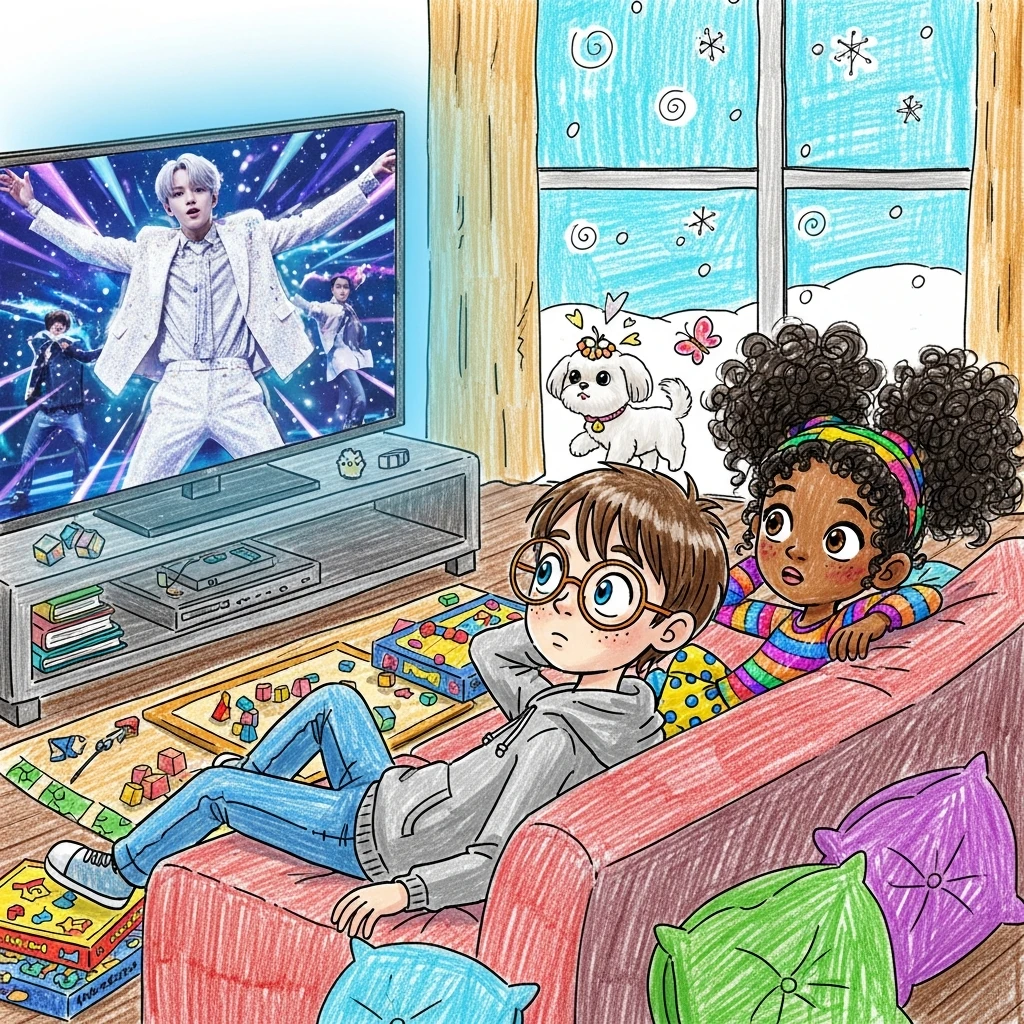 The K-Pop Mystery of the Missing Mic - Bedtime story cover illustration