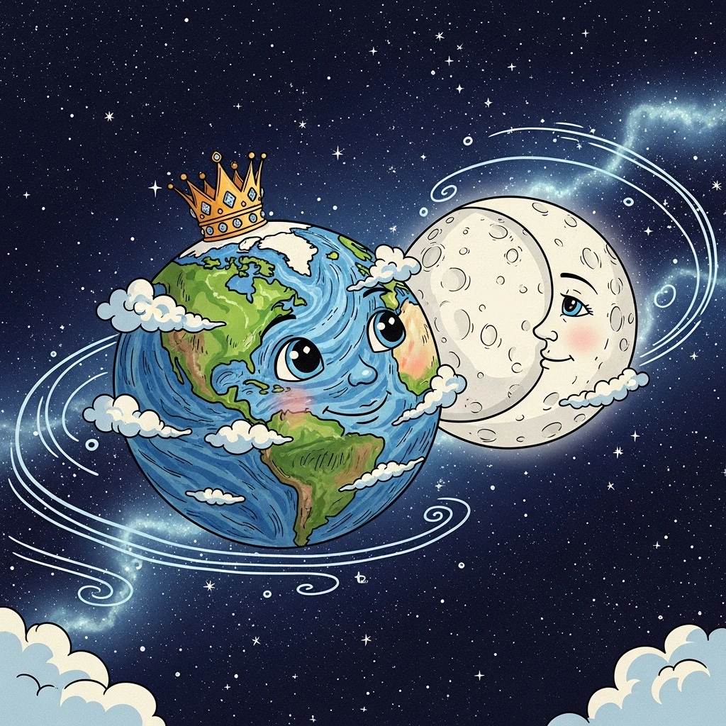 The Mystery of Moon's Secret - Bedtime story cover illustration