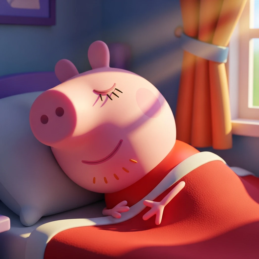 Peppa's Morning Sparkle - Bedtime story cover illustration