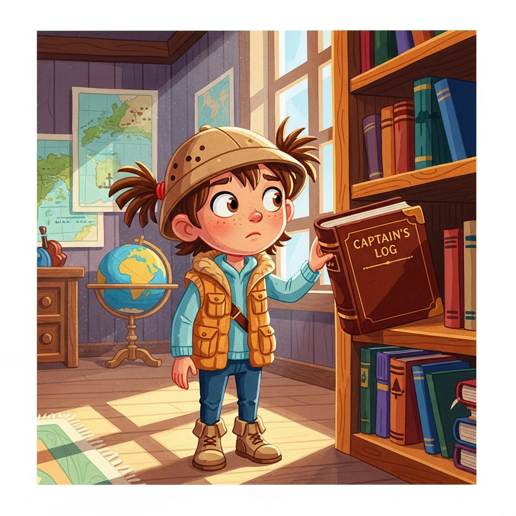 Alana and the Golden Compass Mystery - Bedtime story cover illustration