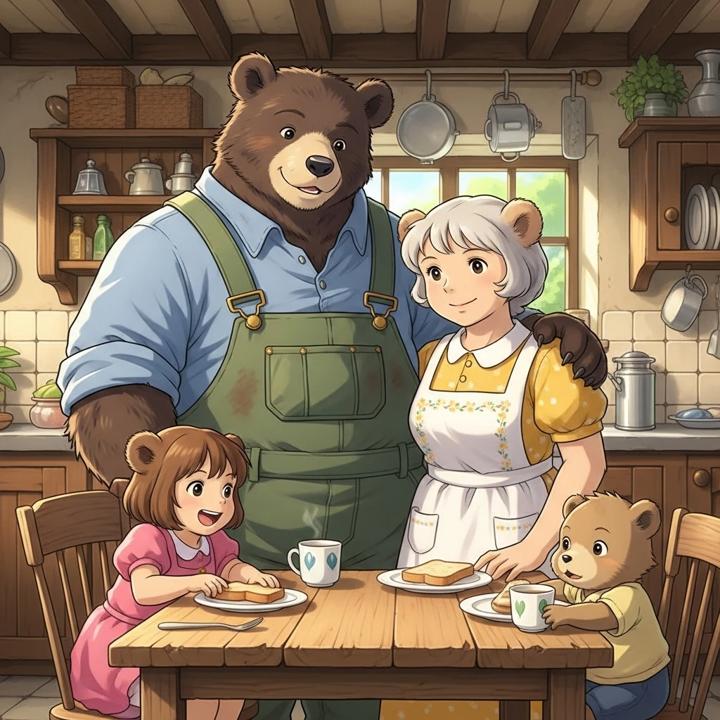 The Honeybears' Garden of Hope - Bedtime story cover illustration