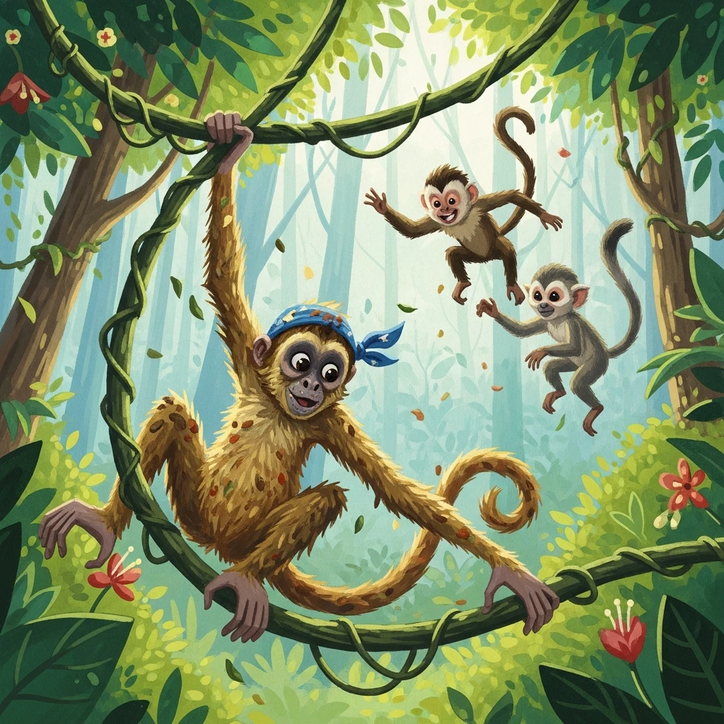 Milo the Messy Monkey: The Quest for the Sparkling Stream - Bedtime story cover illustration