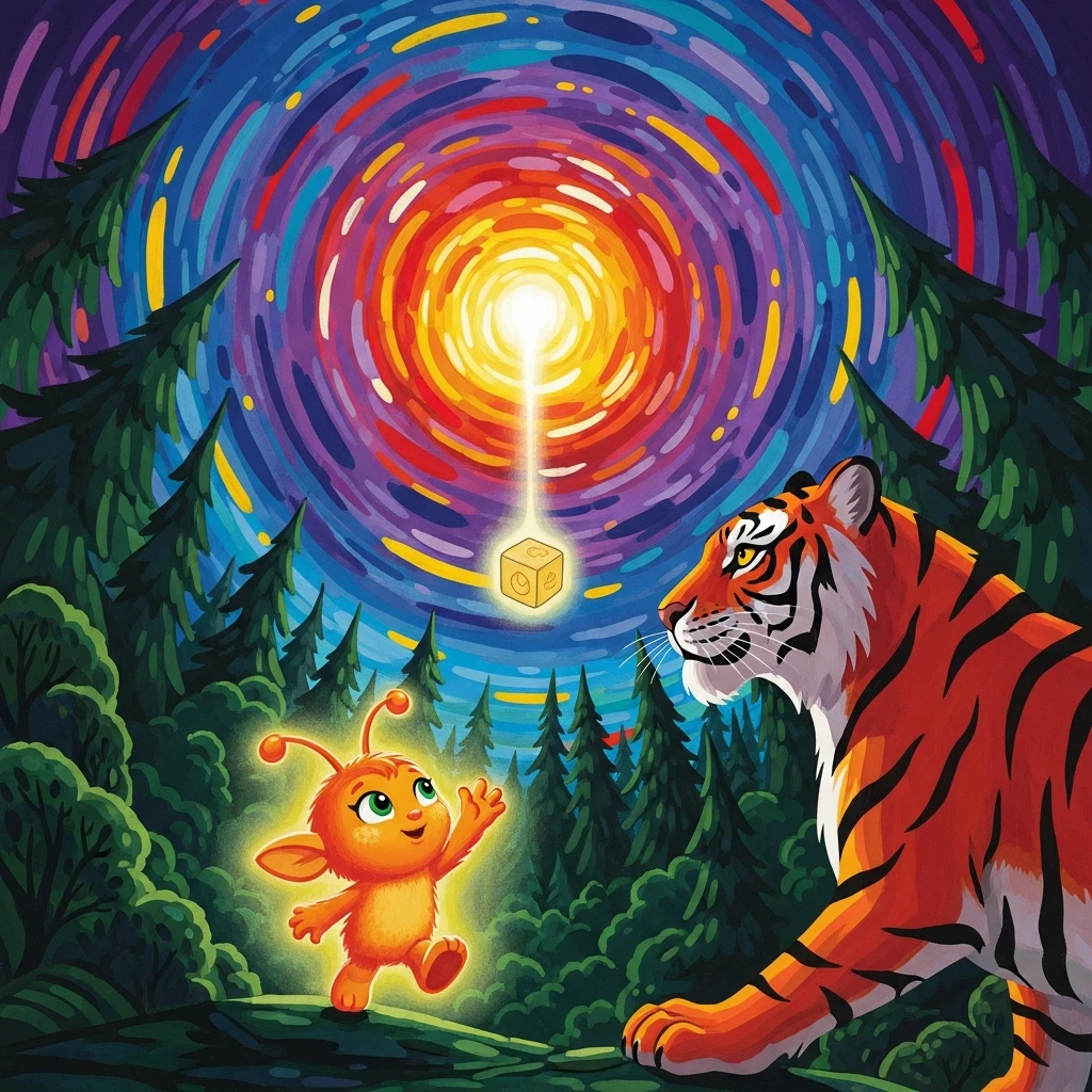 Orange's Grand Arrival - Bedtime story cover illustration