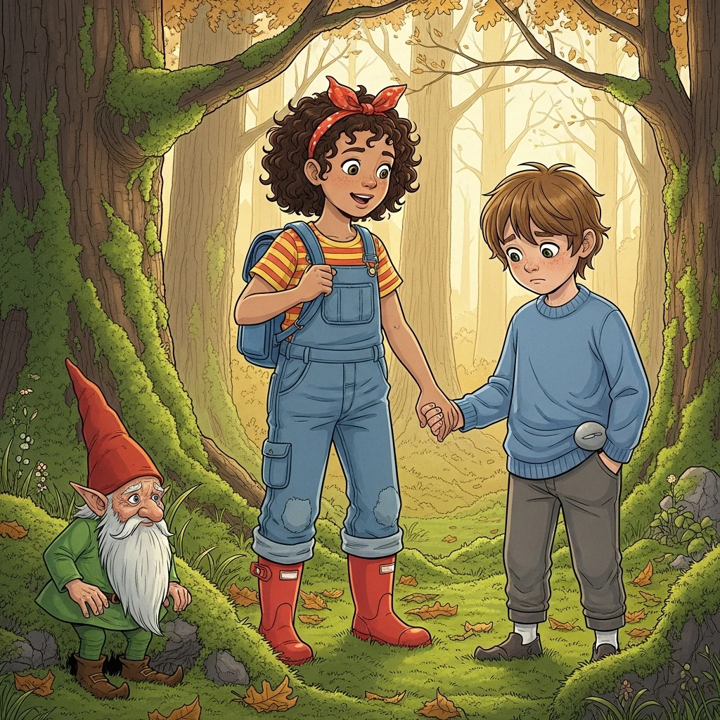 The Giggle Stone Quest - Bedtime story cover illustration