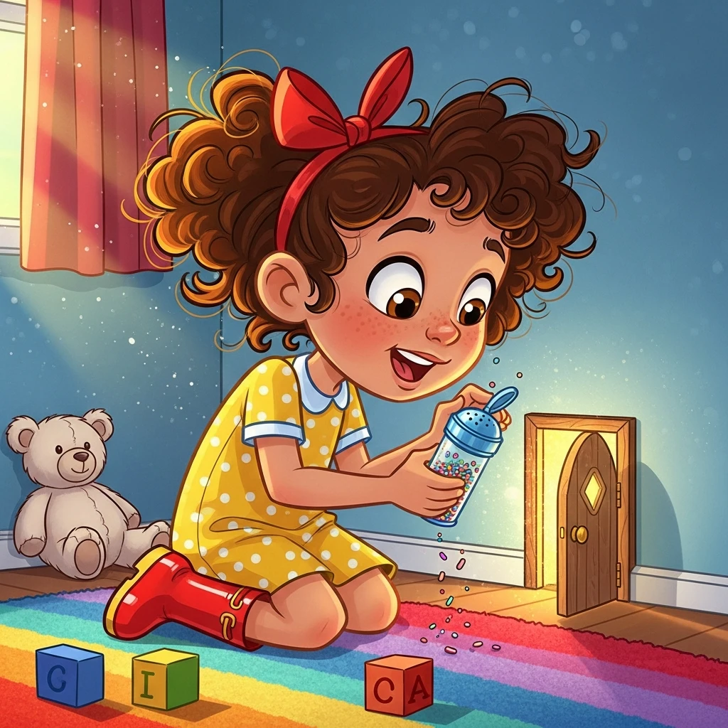 Zoey's Sprinkle Sky - Bedtime story cover illustration