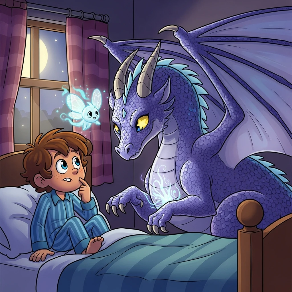Alex and Nimbus: The Wish Keeper - Bedtime story cover illustration