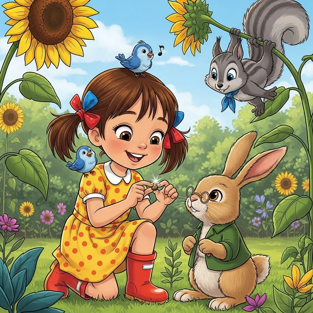 Ednalyn and the Giggling Rainbow Tree - Bedtime story cover illustration