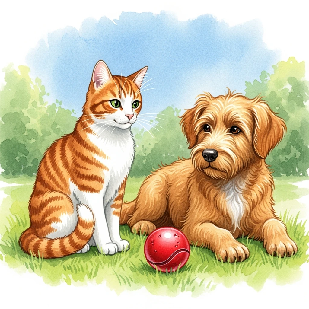 The Great Ball Rescue! - Bedtime story cover illustration