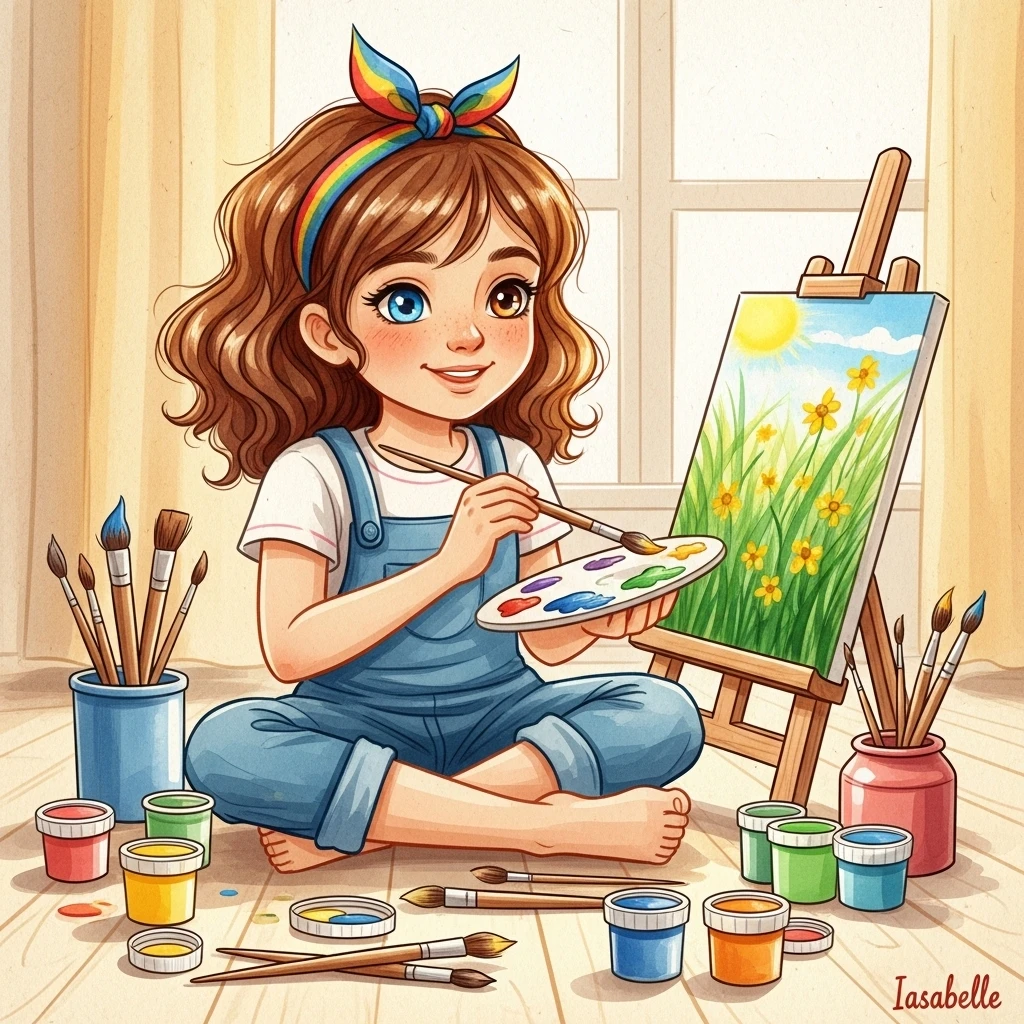 Isabelle's Wonderful Eyes - Bedtime story cover illustration