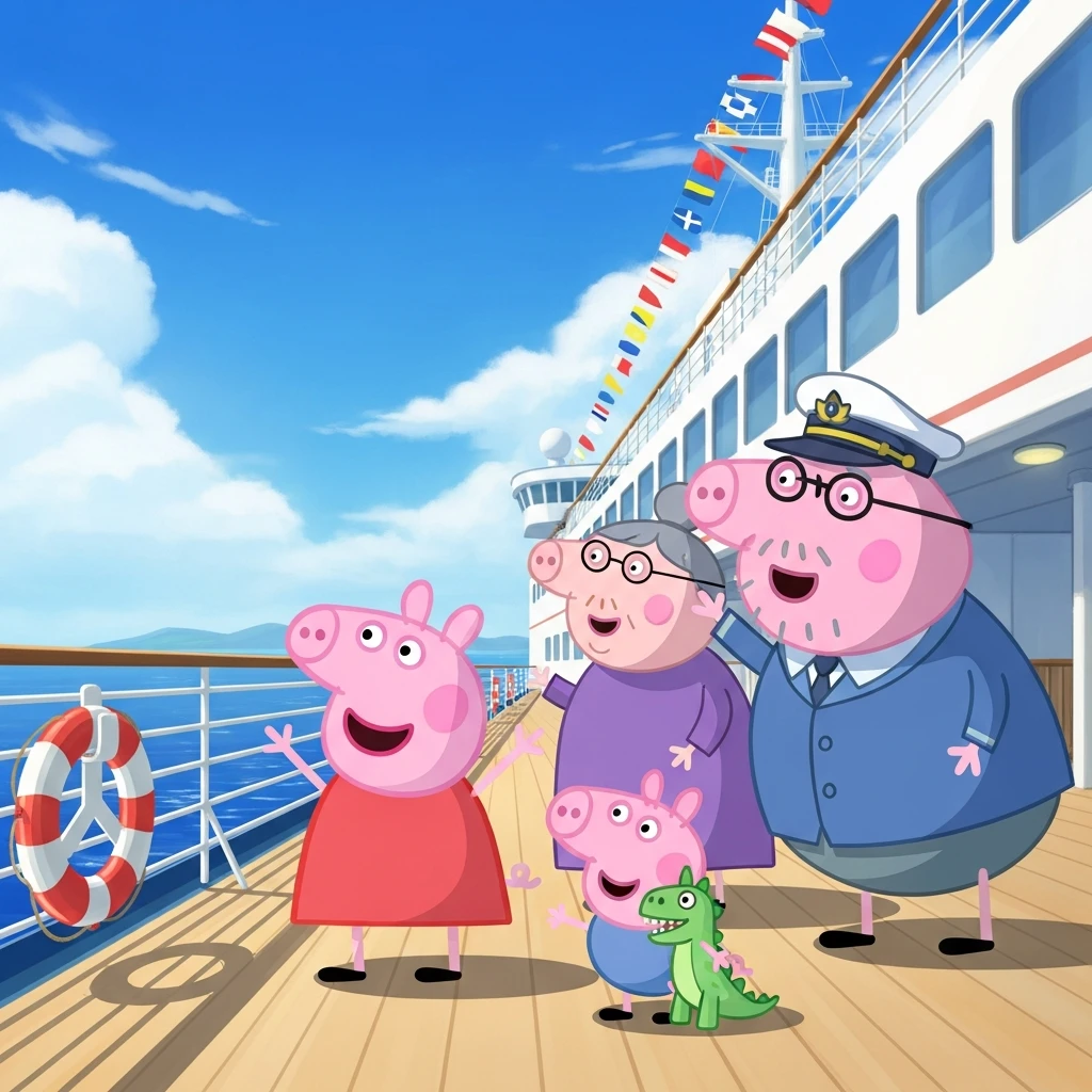 Peppa's Big Ship Secret! - Bedtime story cover illustration