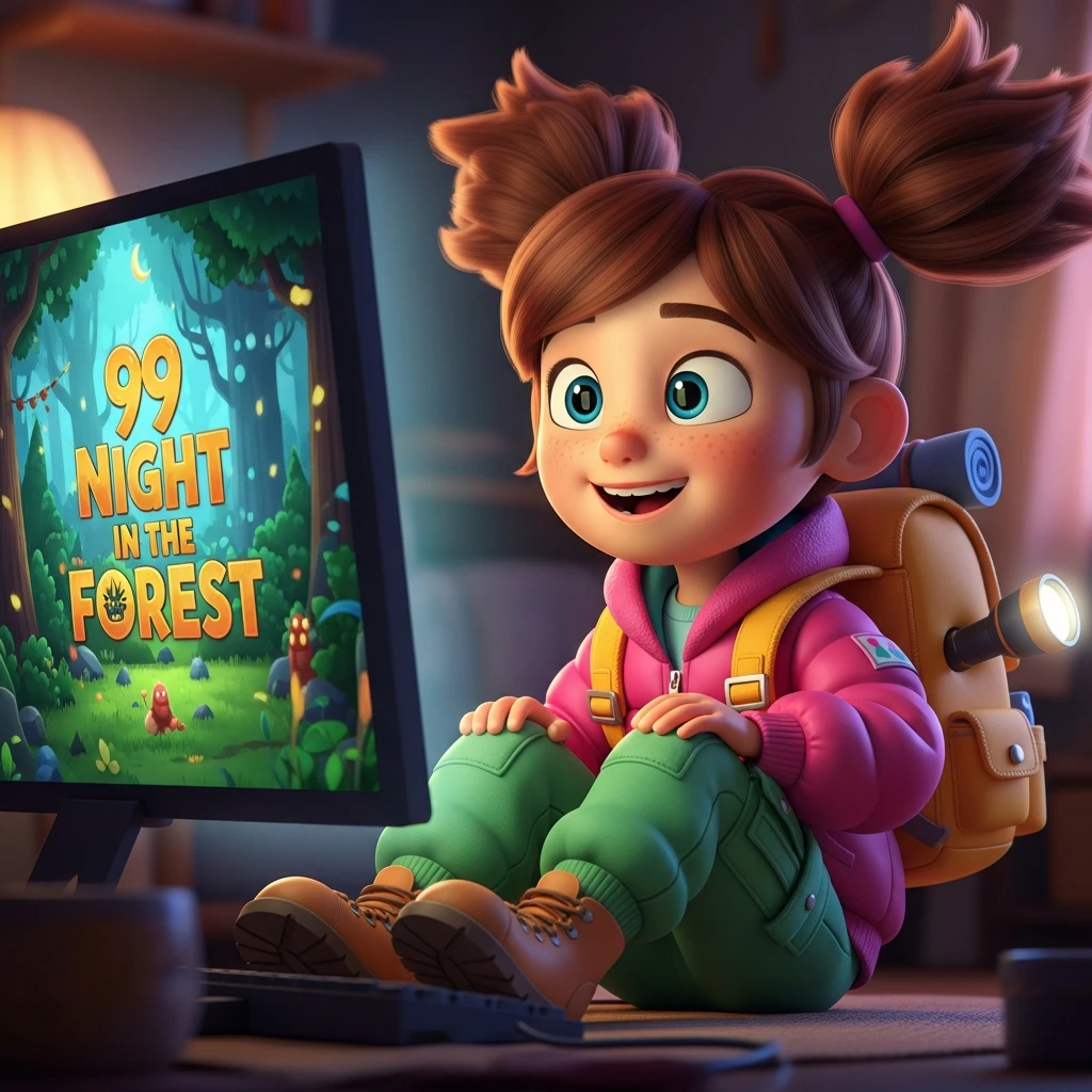 Lily and the Forest's Secret Guide - Bedtime story cover illustration