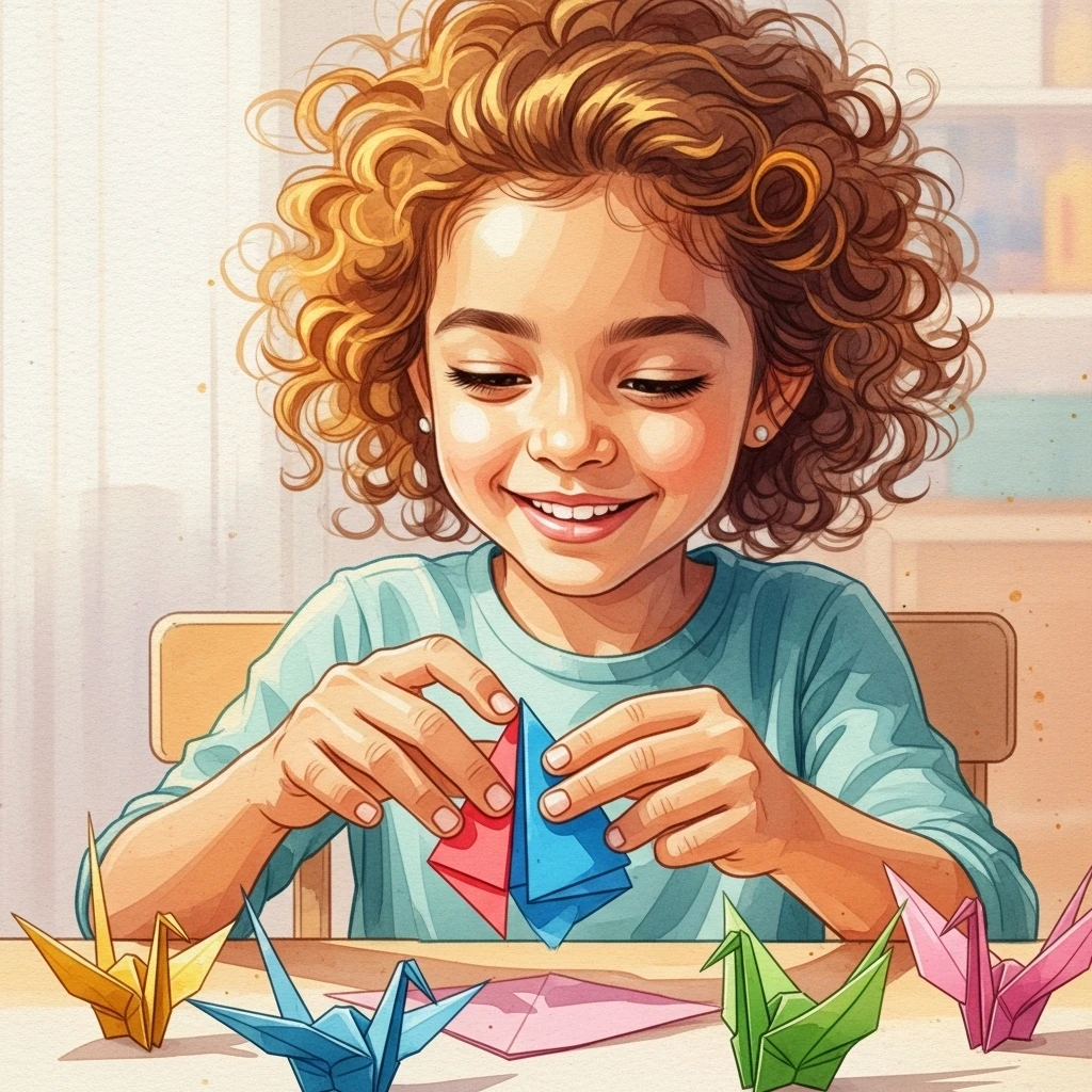 Aisha and the Warm Scarf - Bedtime story cover illustration