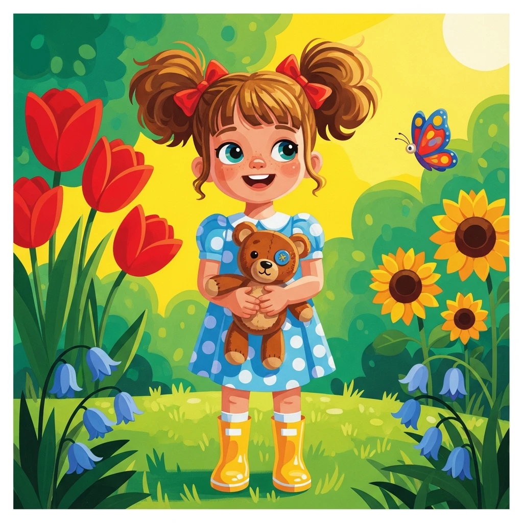 Amelia's Gentle Day - Bedtime story cover illustration