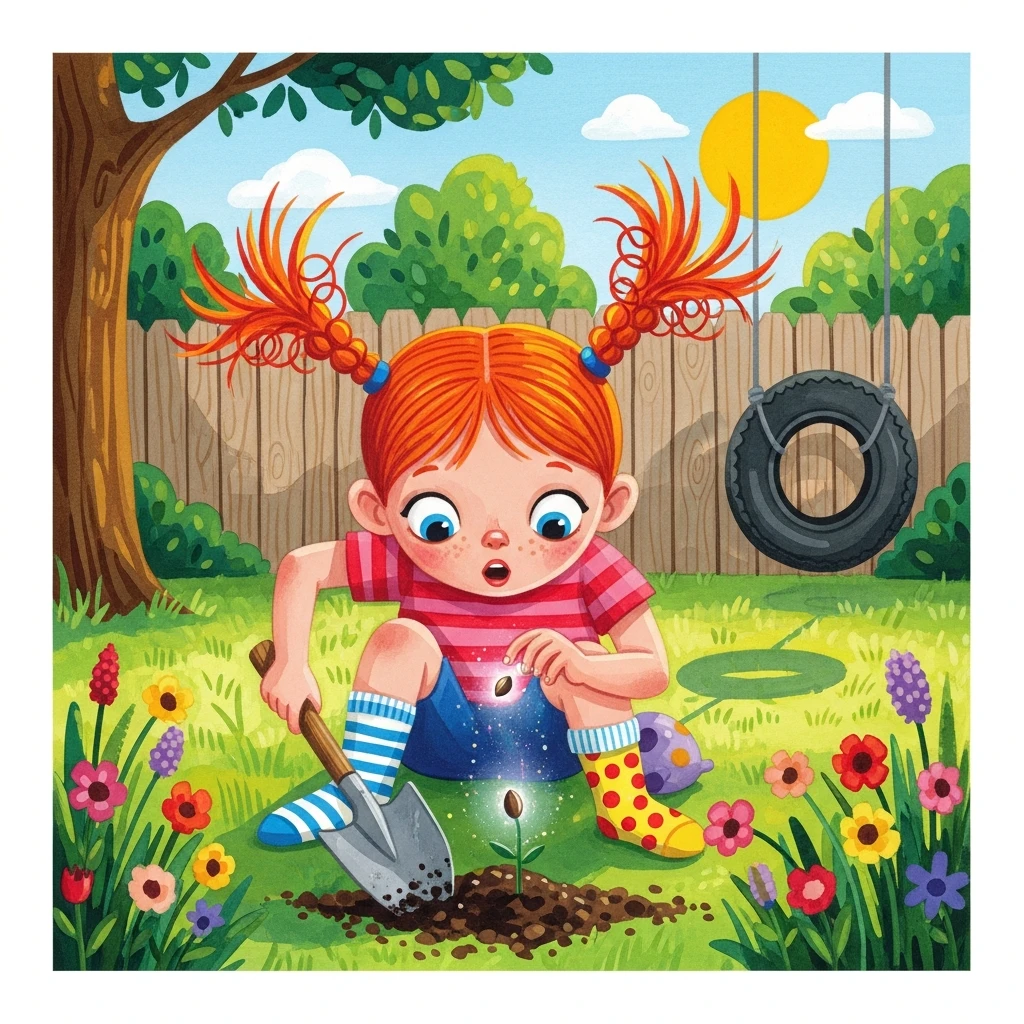 Abigail and the Giggle-Fruit Tree - Bedtime story cover illustration