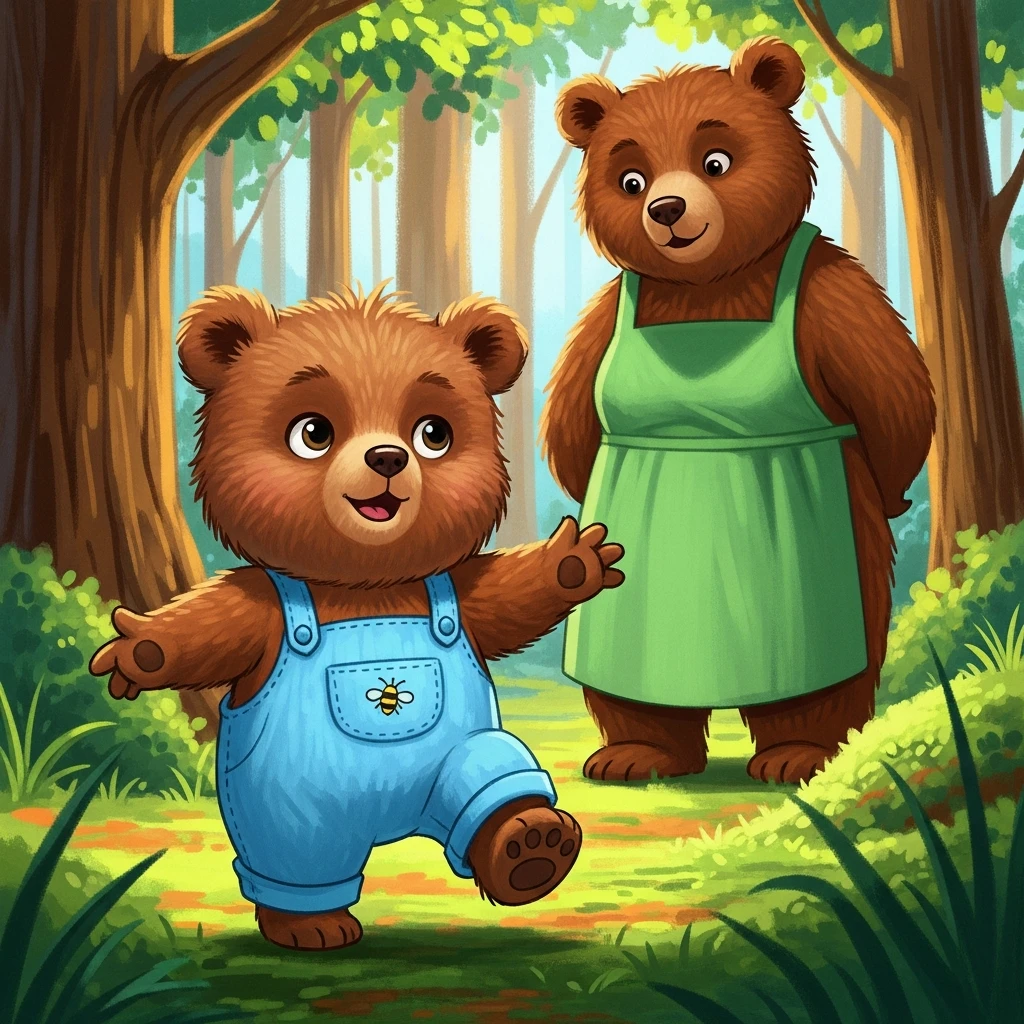 Baby Bear's Shiny Surprise - Bedtime story cover illustration