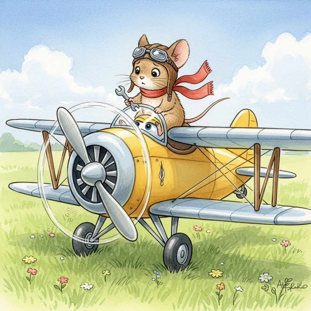 Pip's Sky Rescue - Bedtime story cover illustration