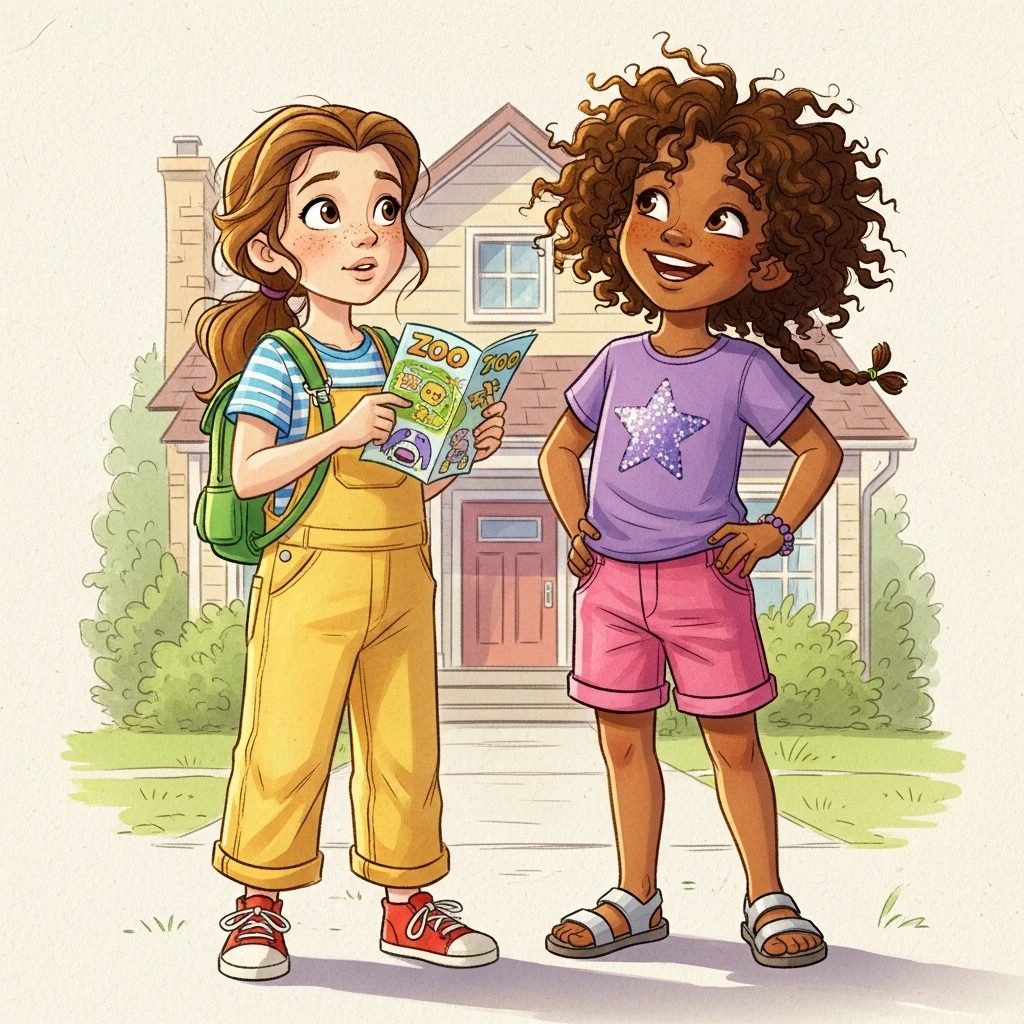 Belle and the Meerkat Magic - Bedtime story cover illustration