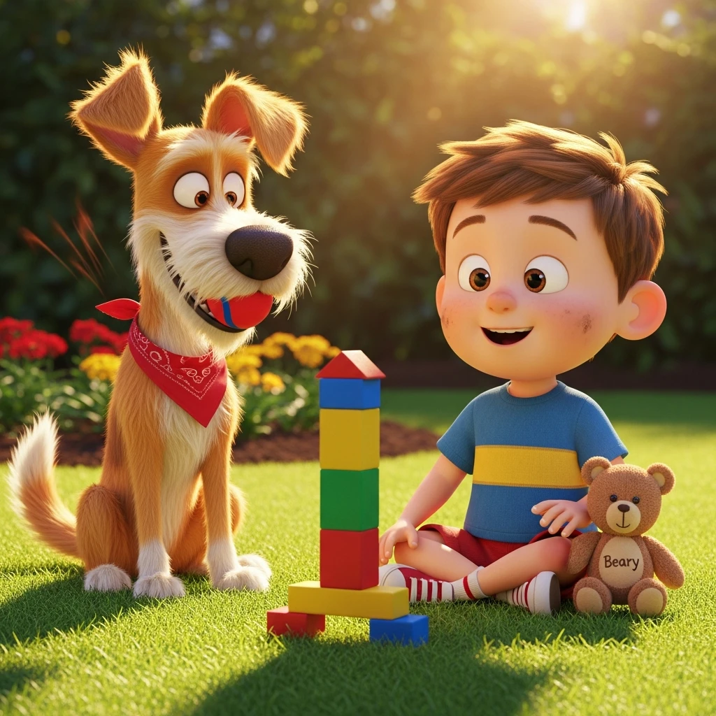 Max's Silly Helper Day! - Bedtime story cover illustration