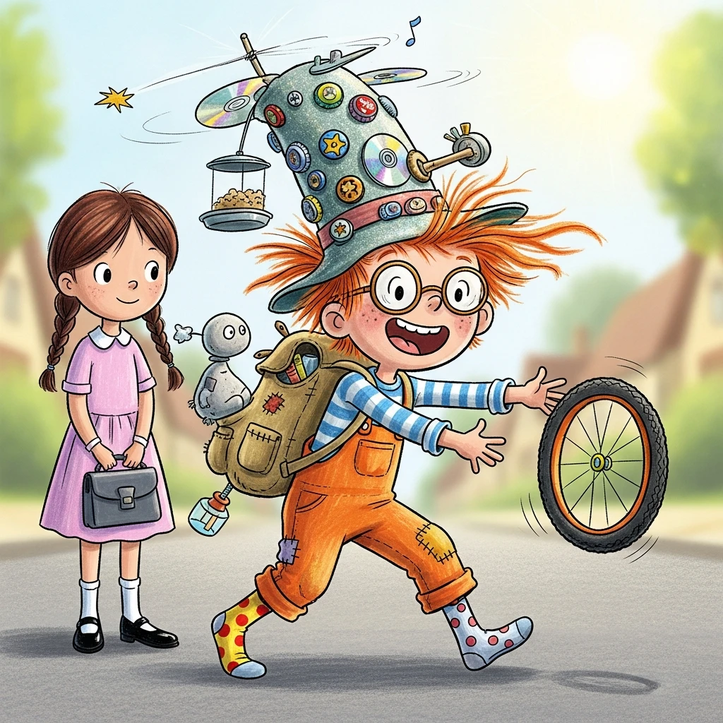The Wobbly Wonder of Barnaby Button - Bedtime story cover illustration