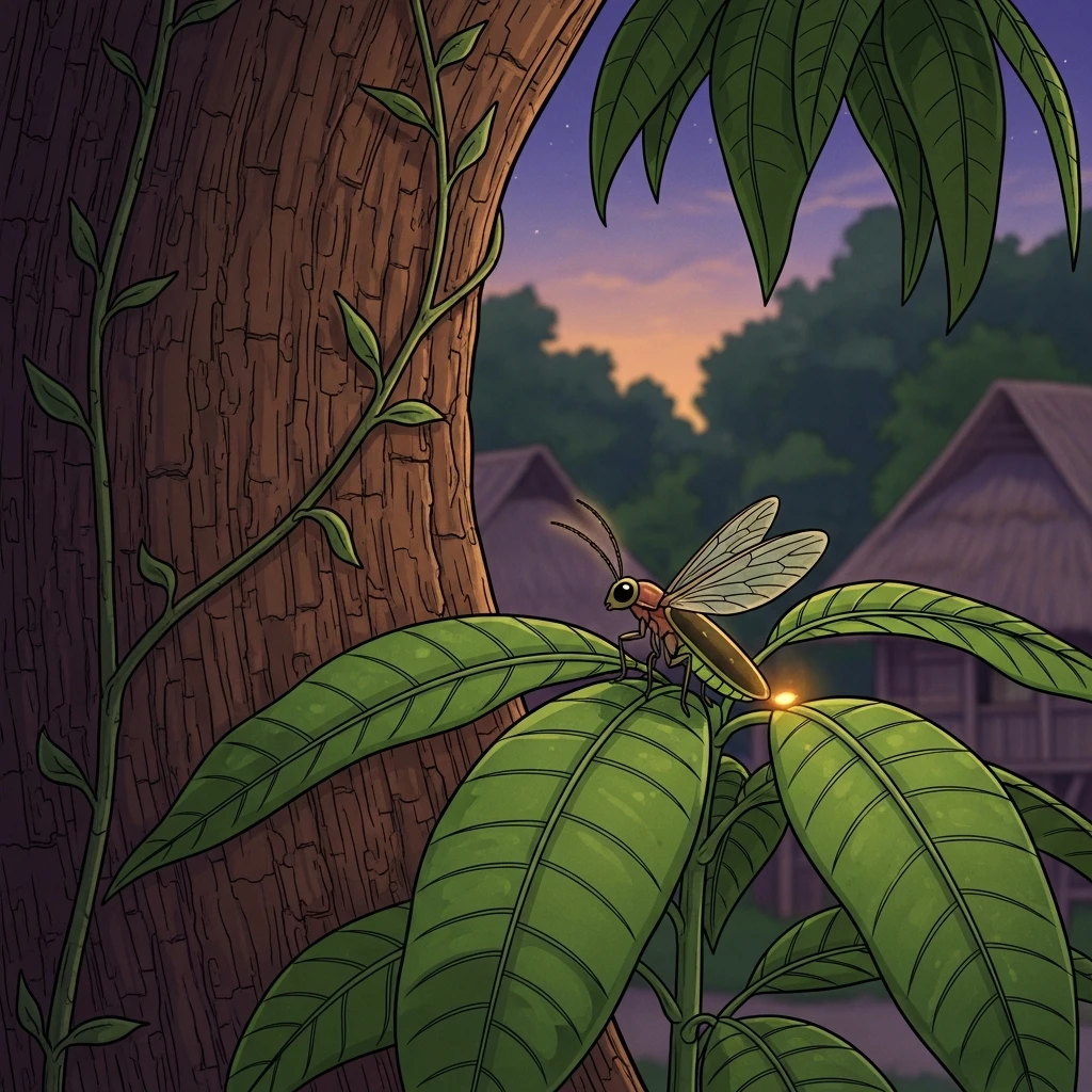 Luna's Guiding Glow - Bedtime story cover illustration